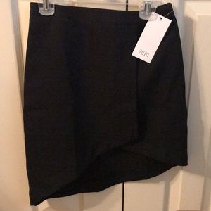 Tobi asymmetrical black mini skirt XS